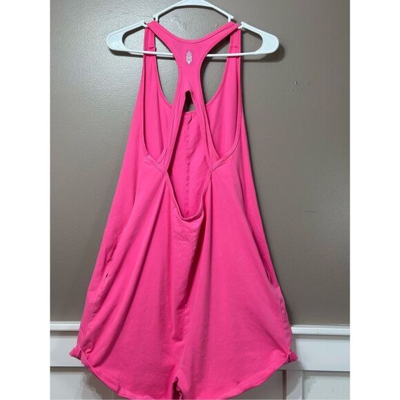 Free People Movement Hot Shot Shorts Hot Pink One Piece Romper Women's Small - Picture 11 of 13